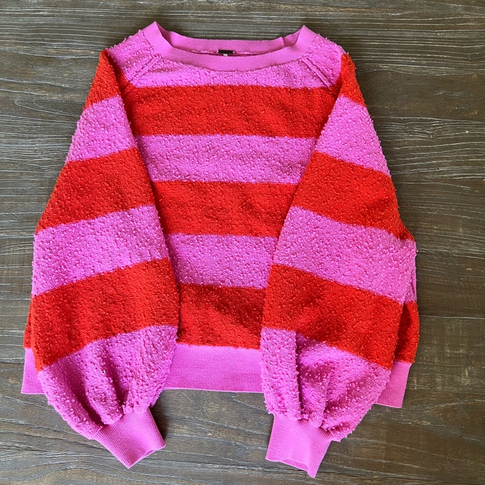 FREE PEOPLE Striped Sweatshirt